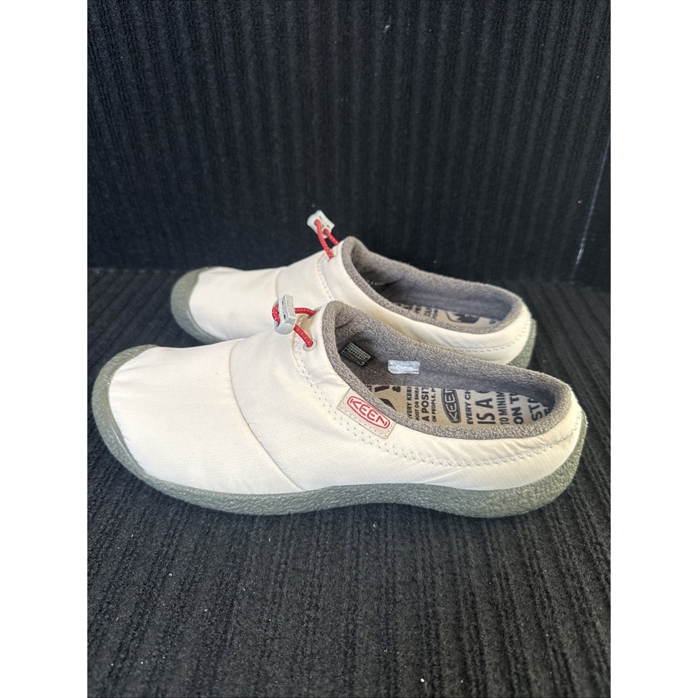 Keen Shoes Womens 9  Howser III Slide Casual Moc Slipper Drawstring Beige